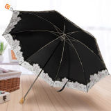 Wooden Handle Design Cloth Fold Umbrella (YS-2F1001A)
