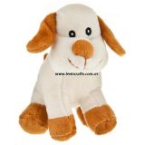 Plush Stuffed White-Brown Dog Toys