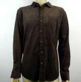 Men's Corduroy Fabric Casual Shirts with Stocklot and MOQ 1PC