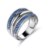 925 Sterling Silver Intertwined Design Fashion Wedding Ring Imitation Jewellery