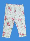 Cotton /Polyester Baby Girl Long Pants with Flower Printed for Autumn (Lp002