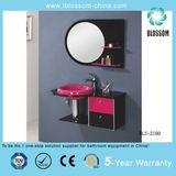 Lacquer Finished Glass Basin/Glass Washing Basin with Mirror (BLS-2100)