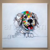 Handmade Oil Painting of Dog