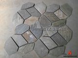 Beige Grey Crazy Flagstone Mats Slate for Flooring Tile