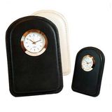 Leather Like PVC Promotional Desk Clock