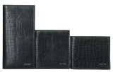 Genuine Leather Black Croco Purse Wallet
