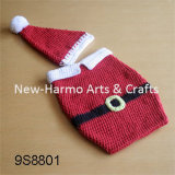 Knitted Christmas Baby Wrap Sleeping Bag with Hat