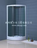 Low Profile Tray Shower Enclosure with Clear Glass