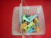 Plastic Clothes Peg Basket (L-0280)