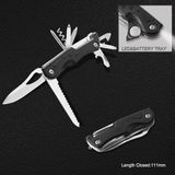 Multi Function Pocket Knife with LED Flashlight (#6213AM)