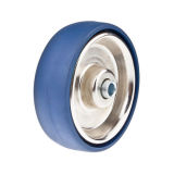 Polyurethane with Stainless Steel Core (Blue) Wheel