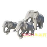 Garden Stone Granite Elephant Carving (XMJ-EP02)