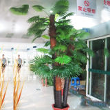 Chinese Arficial Palm Tree with Three Trunks Decor Fake Plant