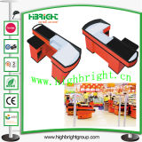 Supermarket Cashier Desk with Conveyor Belt