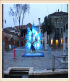 Blue Blow Glass Sculpture for Outside Decoration