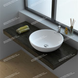 Elegant Stain-Resistance Solid Surface Bathroom Counter-Top Basin/Sink (JZ9038)