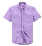 Mens Short Sleeves Formal Fashion Cotton Shirt