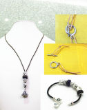 Fashion Bracelet Big Hole Beads Leather Set (SJN029)