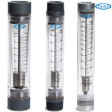 Blue White Easy Read Acrylic Machined Tube Rotameter Flow Meter