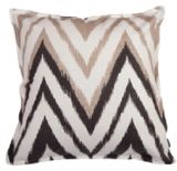Cotton/Linen Cushion Cover with Zigzag Printing (LN027)