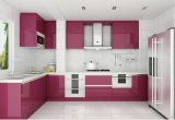 Contemporary Style Kitchen Cabinet with High Gloss Lacquer Finish