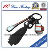 Cartoon Leather Metal Key Chain for Sale (CXWY-k85)