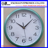 Blue Frame Logo Printing Round Plastic Wall Clock (Item12)