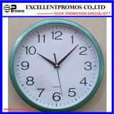 Blue Frame Logo Printing Round Plastic Wall Clock (Item12)