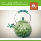 Fresh Green Melon Designed Kettle Enamel Whistle Kettles