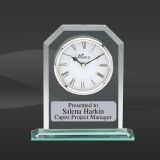 Crystal Glass Desk Clock for Award