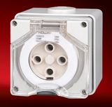 IP44 32A 3/4/5pin Waterproof Wall Surface Socket with CE