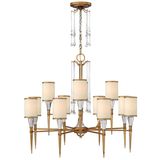 Modern Iron American Style Fabric Shade Creative Decorative Fabric Shade Chandelier