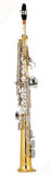 Straight Body Gold Lacquer, Nickel Plated Keys Soprano Saxophone