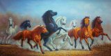 Hand Painted Running Horse Oil Painting