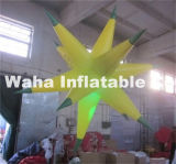 Waha Customized 210t Polyester Cloth Inflatable Star with LED