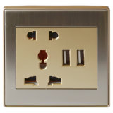 13A USB Charger Multi-Function 5 Holes Wall Socket (H)