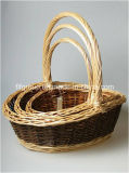 Handmade Environmently Handled Willow Gift Basket