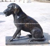 Marble Dog Sculpture, Stone Animal (GS-A-013)