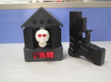 Skull Alarm Clock Wth Gun / House Alarm Clock/ Black Clock (JS1312GQ)