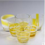 Mouth Blowing Glass Cups. Colorful Shot Glass