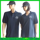 Custom 100% Polyester Uniform Polo Shirts with Emb Logo