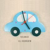 Wooden Car-Shaped Wall Clock for Kids