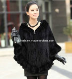 Ladies High Quality Knitted Mink Fur Cape