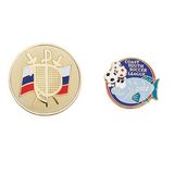 Zinc Alloy Flag Badges