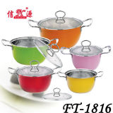 Colorful Stainless Steel Cookware Pot