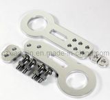 Jdm Anodized Silver Billet CNC Aluminum Tow Hook Set Front Rear Bumper Towing