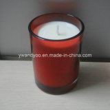 Red Painting Clear Glass Scented Soy Candle