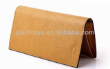 High Quality Brown PU Leather Wallet with Logo Customized