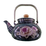Porcelain Enamel Teapot, Enamel Kettle, Enamelware, Carbon Steel Kettle