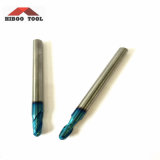 Blue Nano Coated HRC65 Ball Nose Cutting Tools for Metal